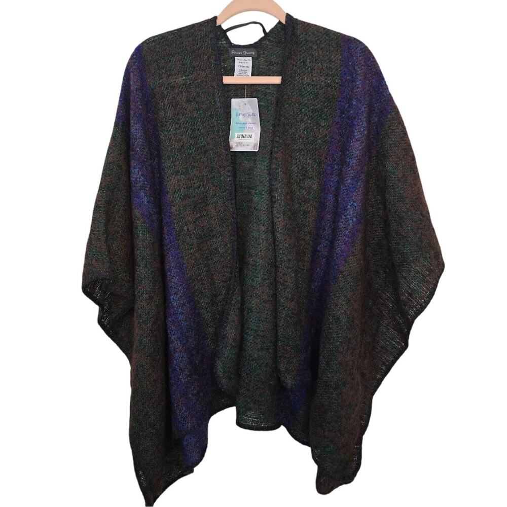 Forever Dreams Women's Acrylic Oversized Poncho Shawl‎ One Size